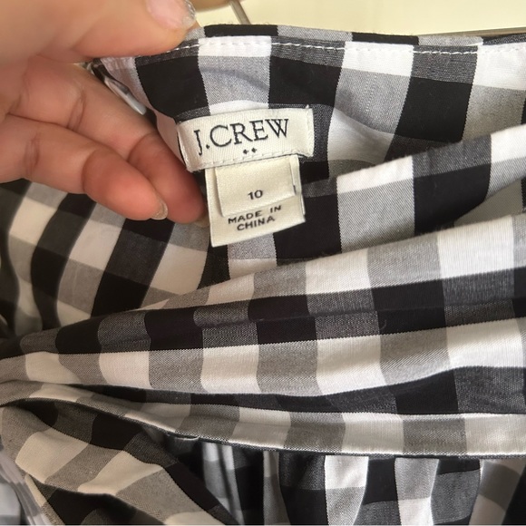 J CREW Gingham Flounce Hem Midi Skirt 10 - Picture 4 of 8